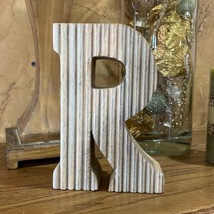 Wood Letter “R” accent